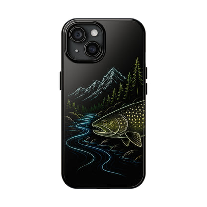 Lake Trout Neon Wilderness Tough Phone Case