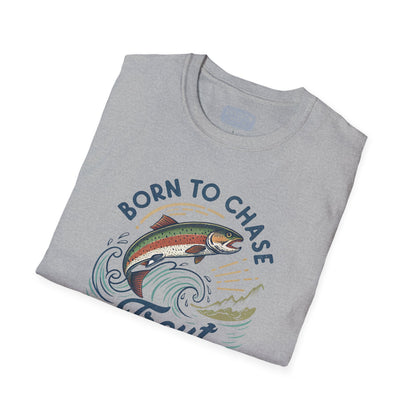 Born to Chase Trout Fishing T-Shirt | Rugged Outdoor Tee for Anglers