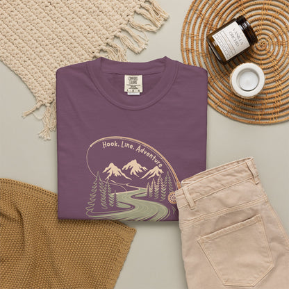 Adventure Road T-Shirt — Scenic Mountains & Trees Design (Home, Love, Adventure)