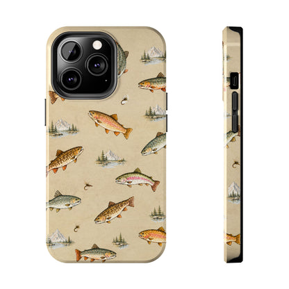Vintage Trout Pattern Phone Case