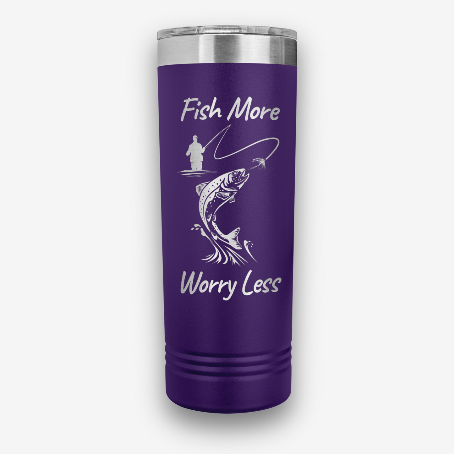 Fish More Worry Less Tumbler