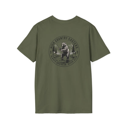 Adventure Bear Fishing T-Shirt | Outdoor Enthusiast Tee, Gift for Nature Lovers, Hiking Apparel, Casual Wear, Campfire T-Shirt