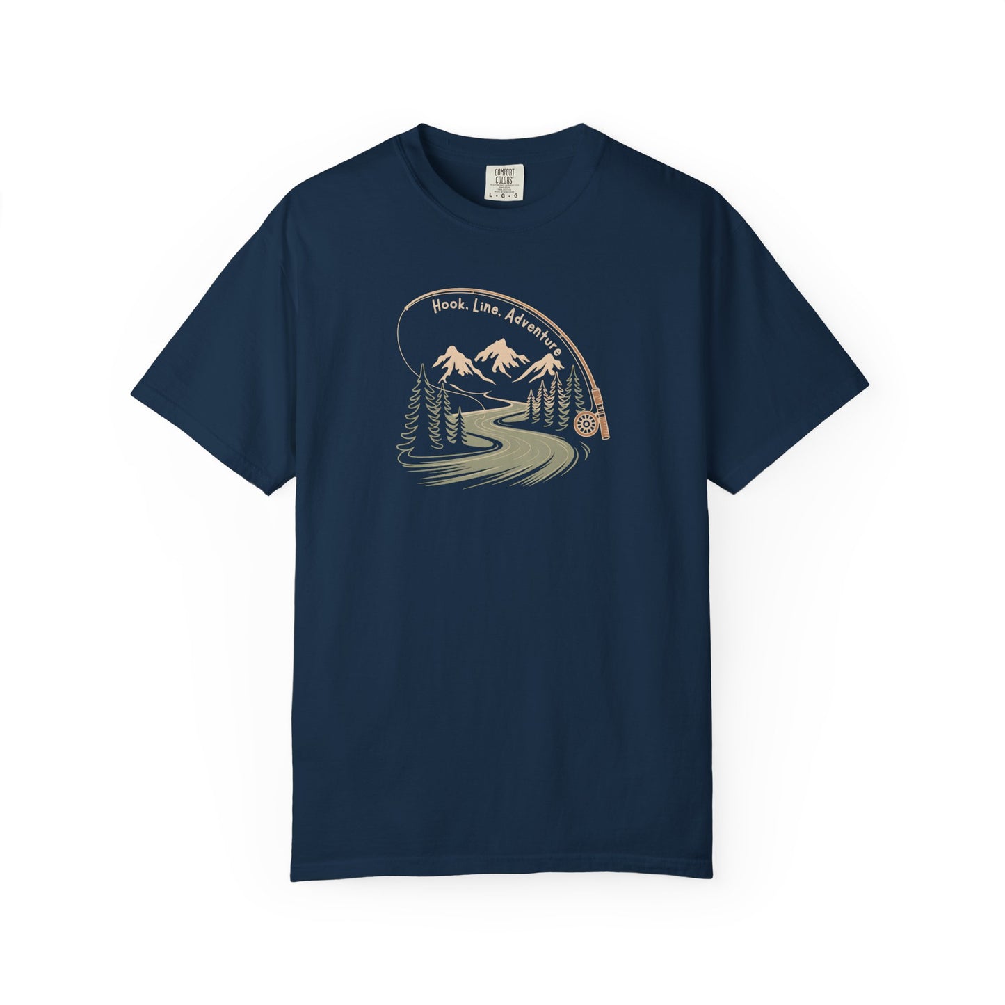 Adventure Road T-Shirt — Scenic Mountains & Trees Design (Home, Love, Adventure)