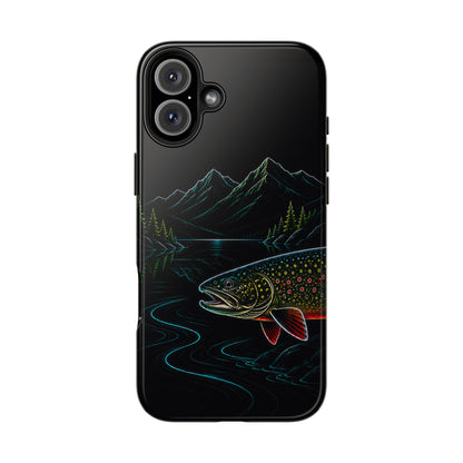 Brook Trout Neon Wilderness Tough Phone Case