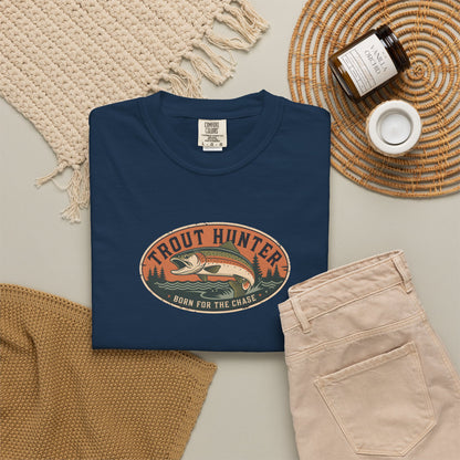 Trout Hunter Fishing T-Shirt — Vintage Outdoor Fishing Tee