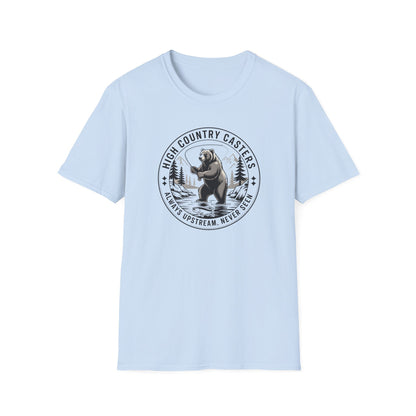 Adventure Bear Fishing T-Shirt | Outdoor Enthusiast Tee, Gift for Nature Lovers, Hiking Apparel, Casual Wear, Campfire T-Shirt