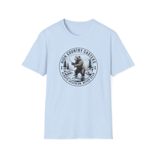 Adventure Bear Fishing T-Shirt | Outdoor Enthusiast Tee, Gift for Nature Lovers, Hiking Apparel, Casual Wear, Campfire T-Shirt