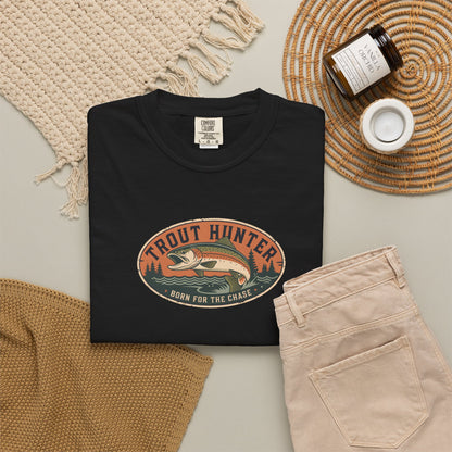 Trout Hunter Fishing T-Shirt — Vintage Outdoor Fishing Tee