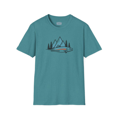 Wild Trout & Mountain Fishing Tee | Rugged Outdoor Shirt for Backcountry Anglers | Perfect Gift for Trout and Mountain Fishing Fans