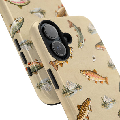 Vintage Trout Pattern Phone Case