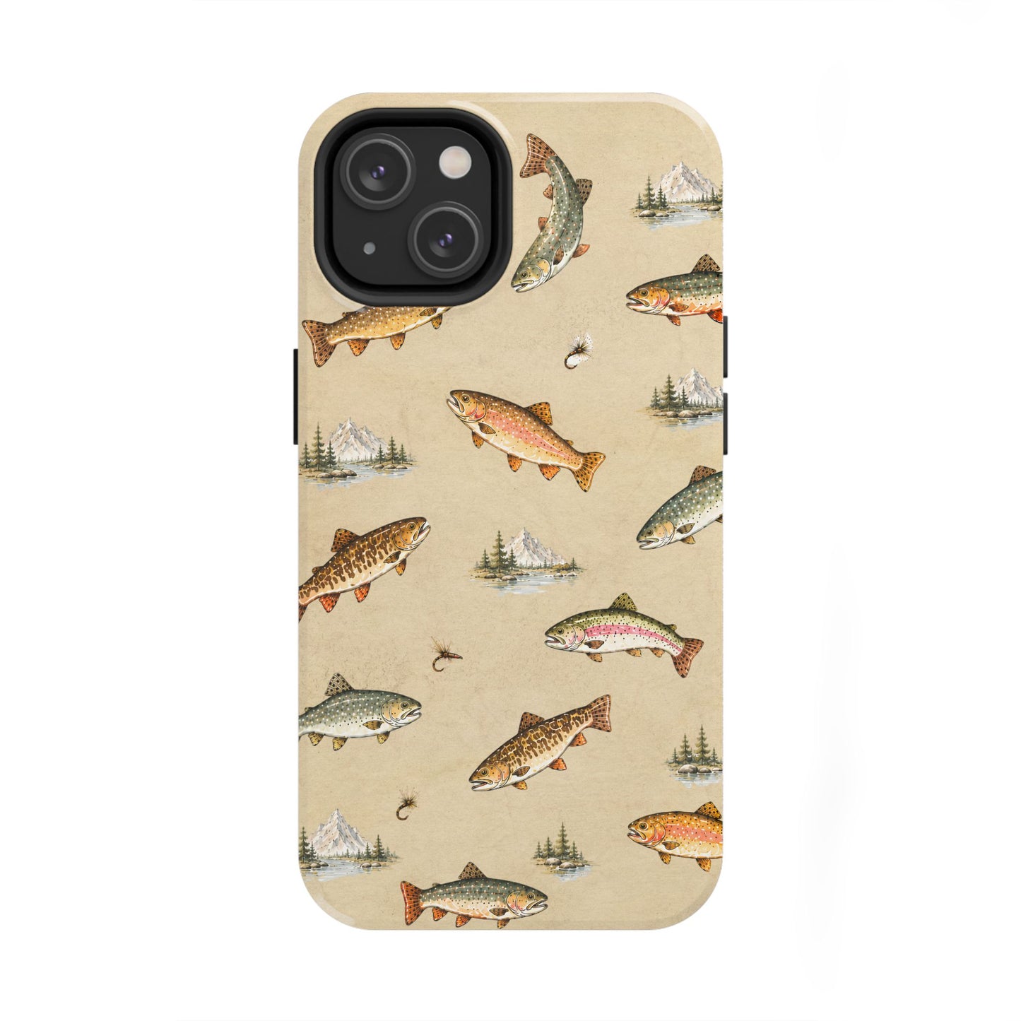 Vintage Trout Pattern Phone Case
