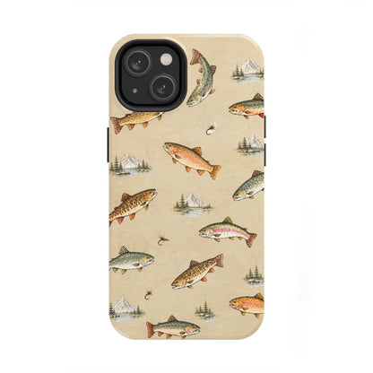 Vintage Trout Pattern Phone Case