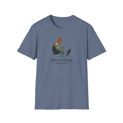 Wilderness Therapy T-Shirt | Relaxing Fishing Tee | Perfect Gift for Nature Lovers, Outdoor Enthusiasts, Father's Day, or Casual Wear