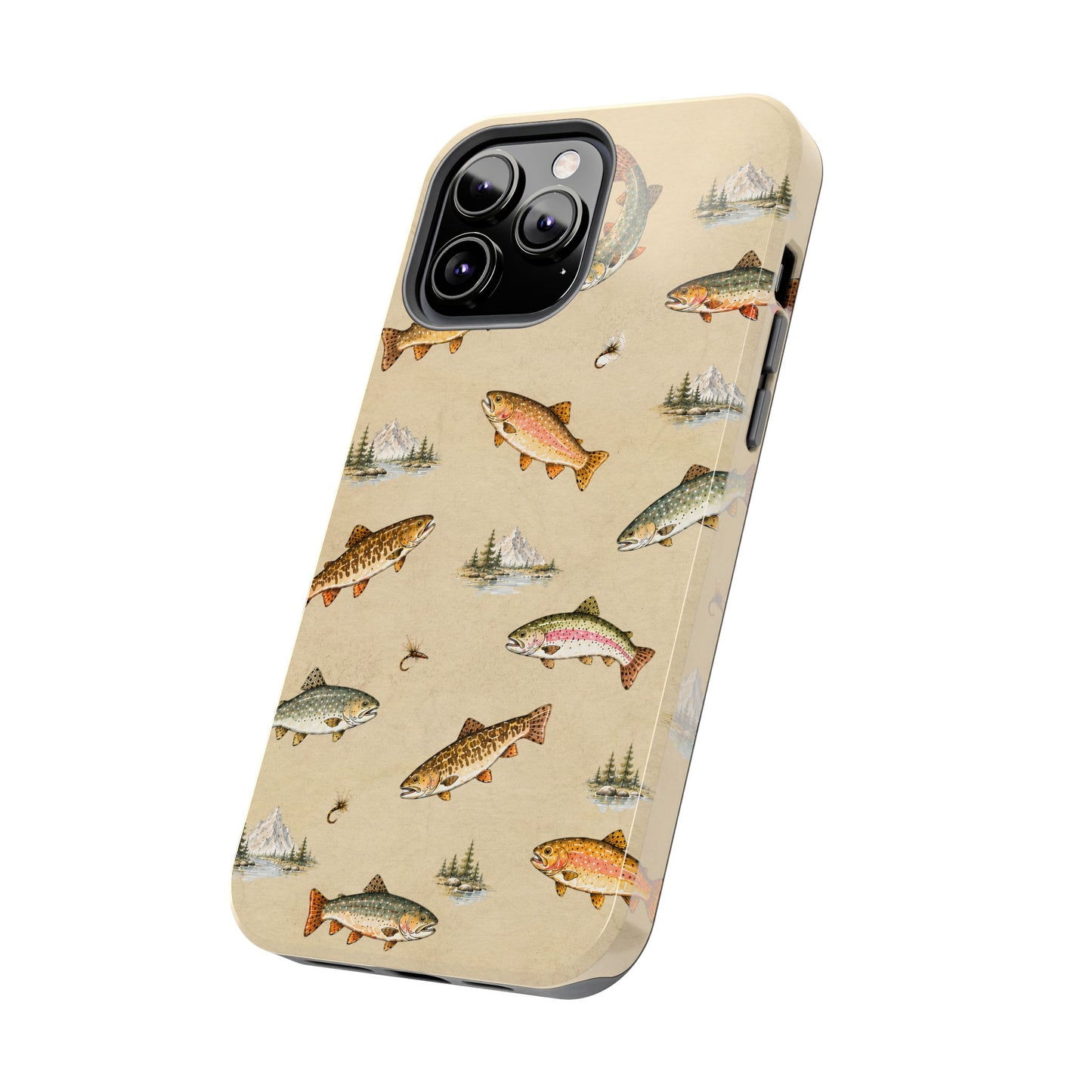 Vintage Trout Pattern Phone Case