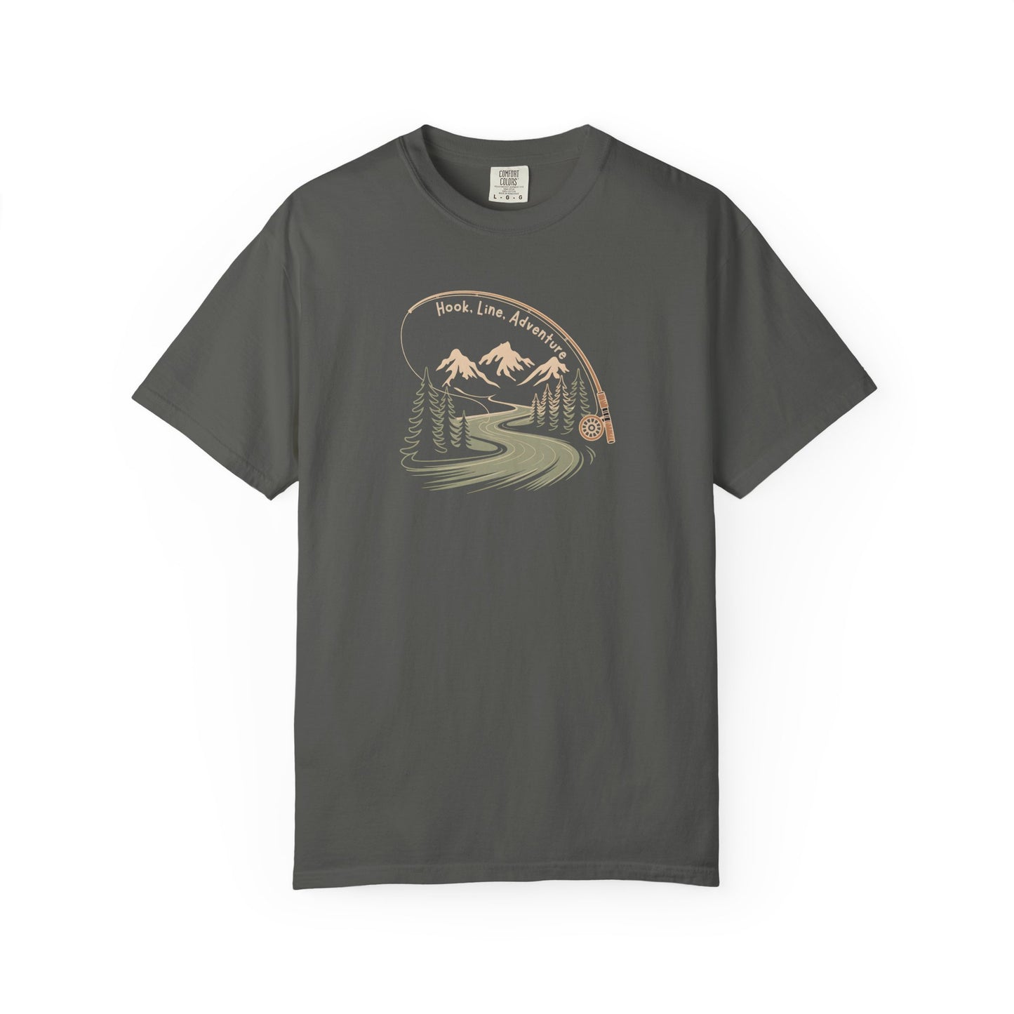 Adventure Road T-Shirt — Scenic Mountains & Trees Design (Home, Love, Adventure)