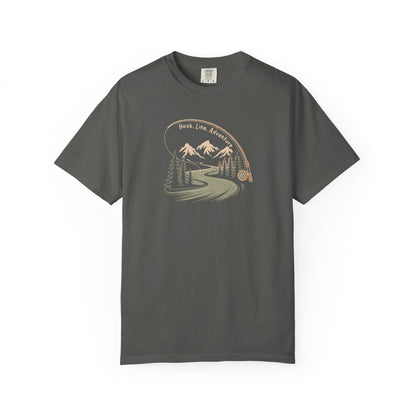 Adventure Road T-Shirt — Scenic Mountains & Trees Design (Home, Love, Adventure)