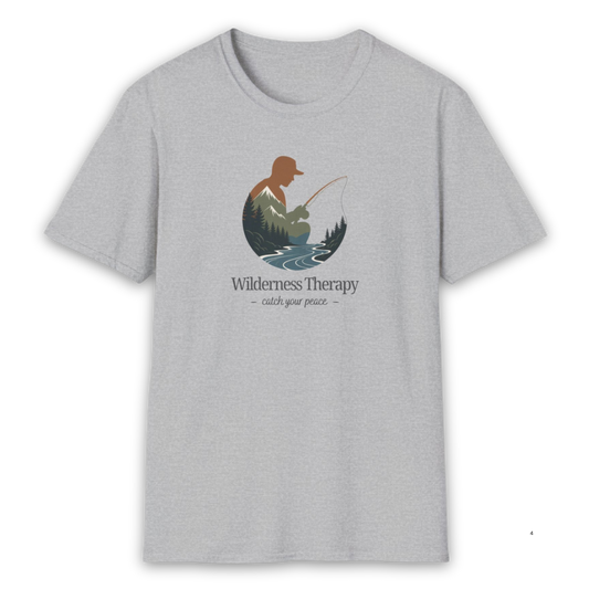 Wilderness Fishing Therapy Tee – Funny Fishing Shirt for Anglers