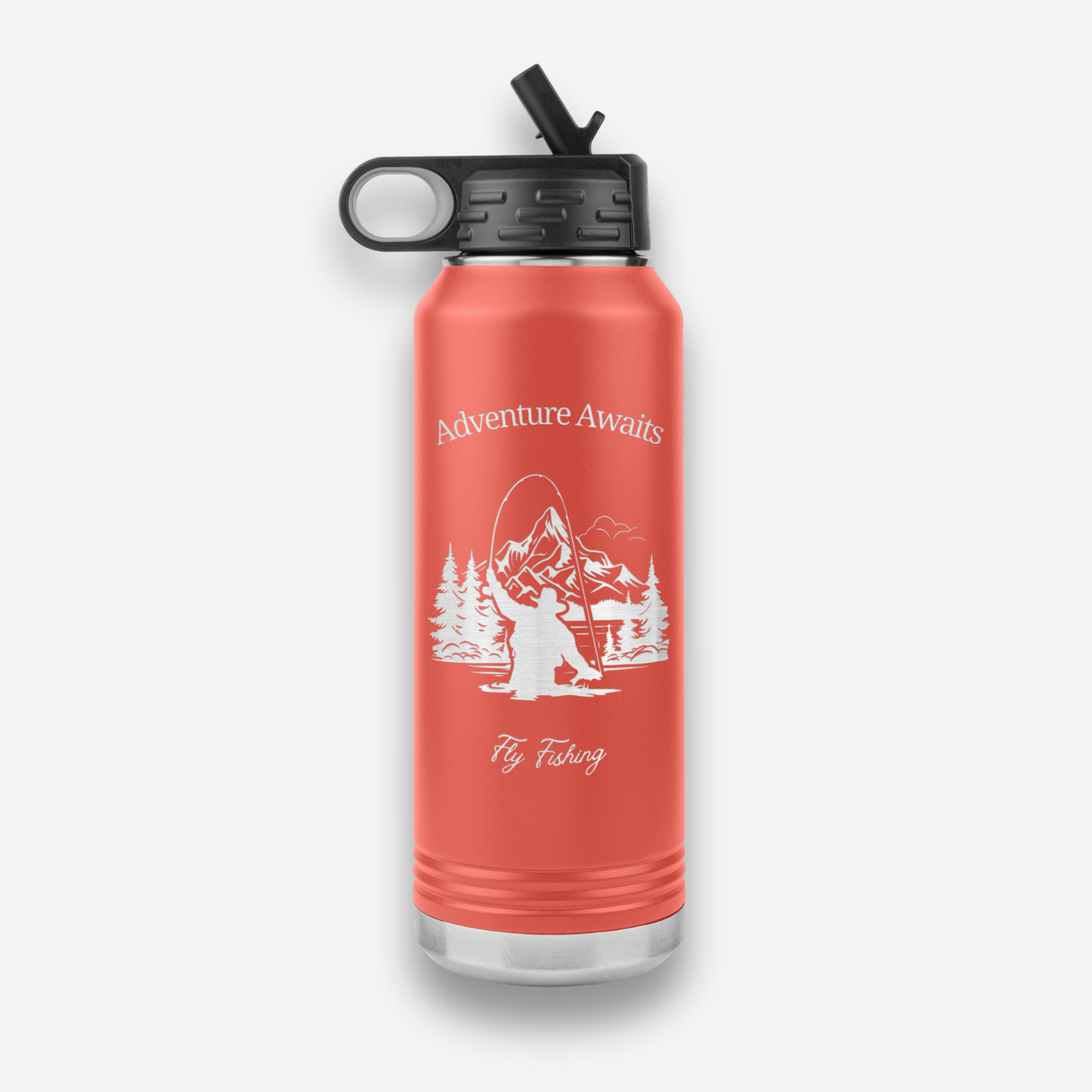 Adventure Awaits Fly Fishing Water Bottle 32oz