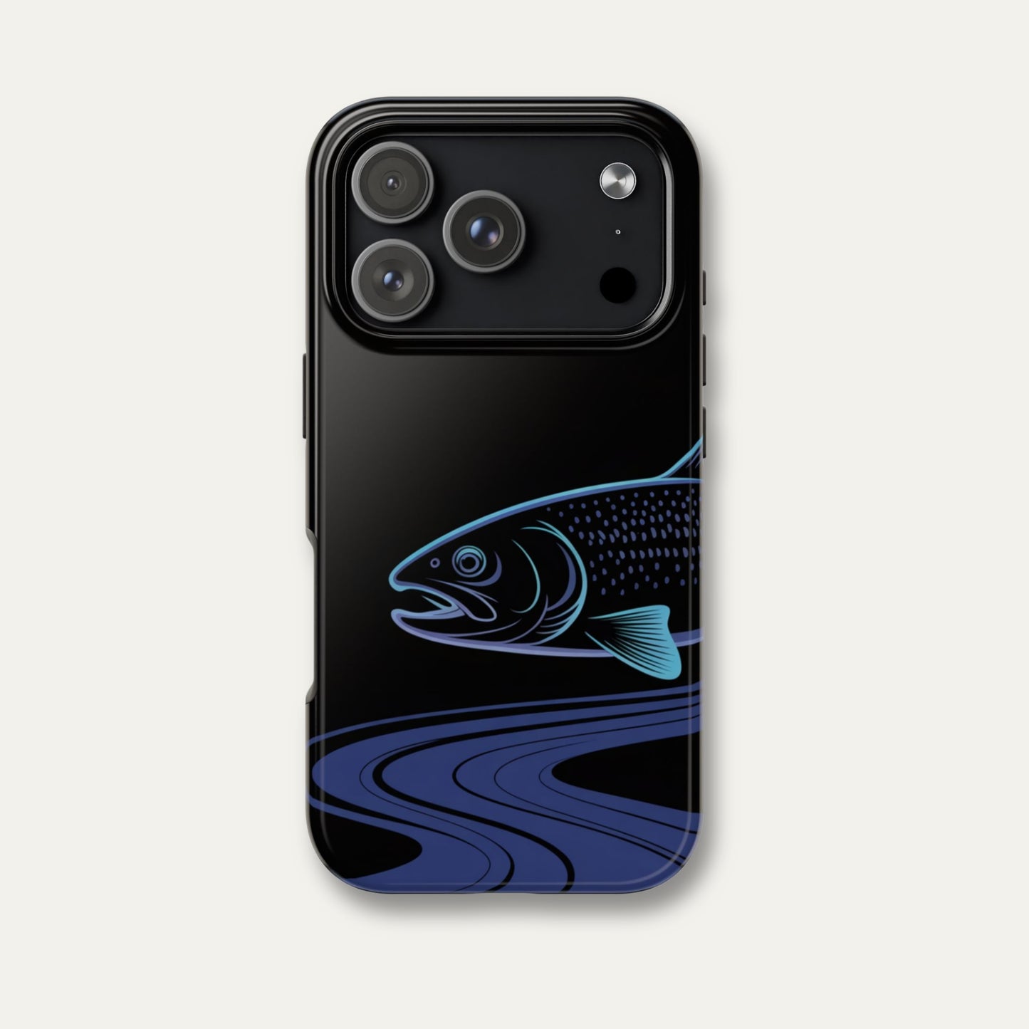 Neon Trout Outline Tough Phone Case