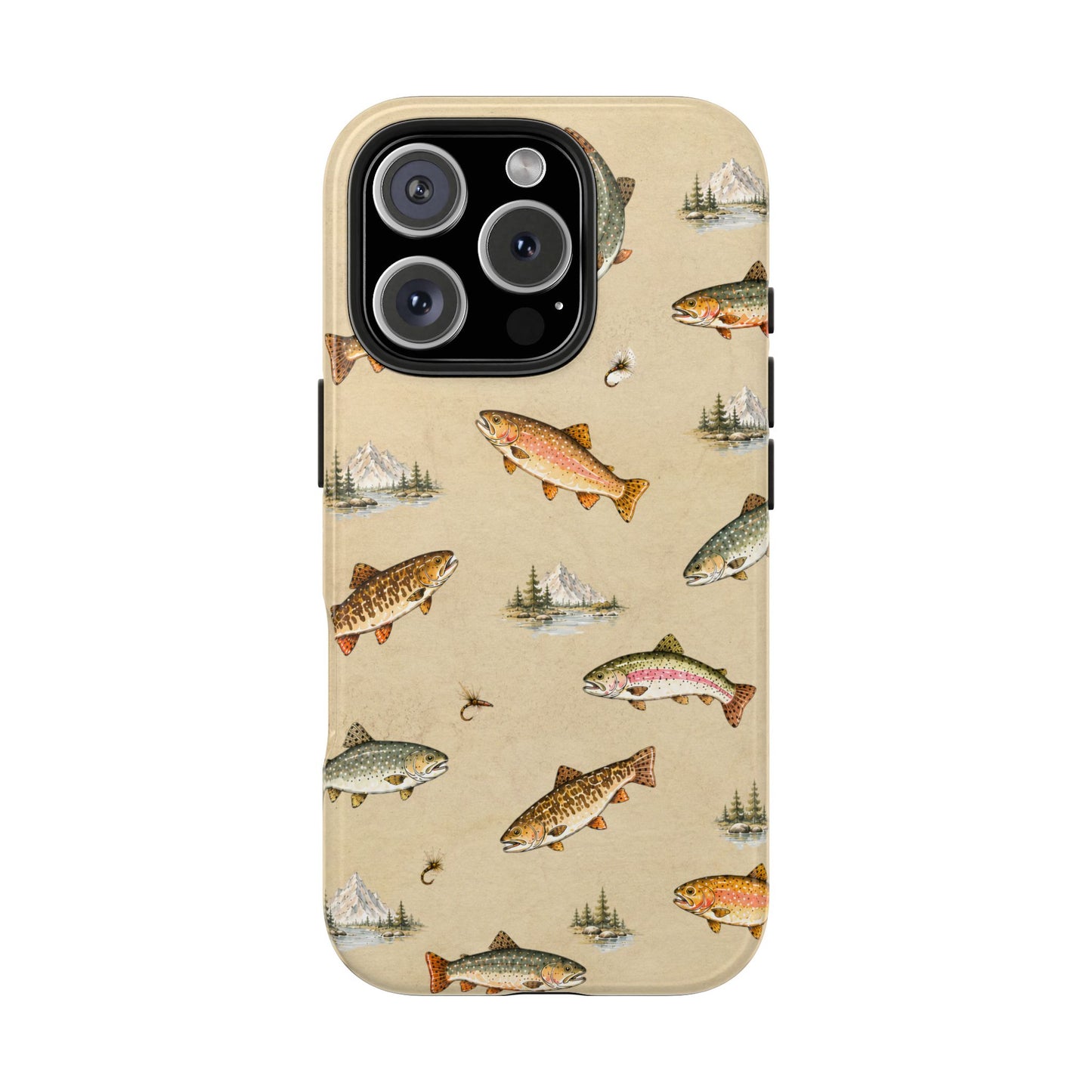 Vintage Trout Pattern Phone Case