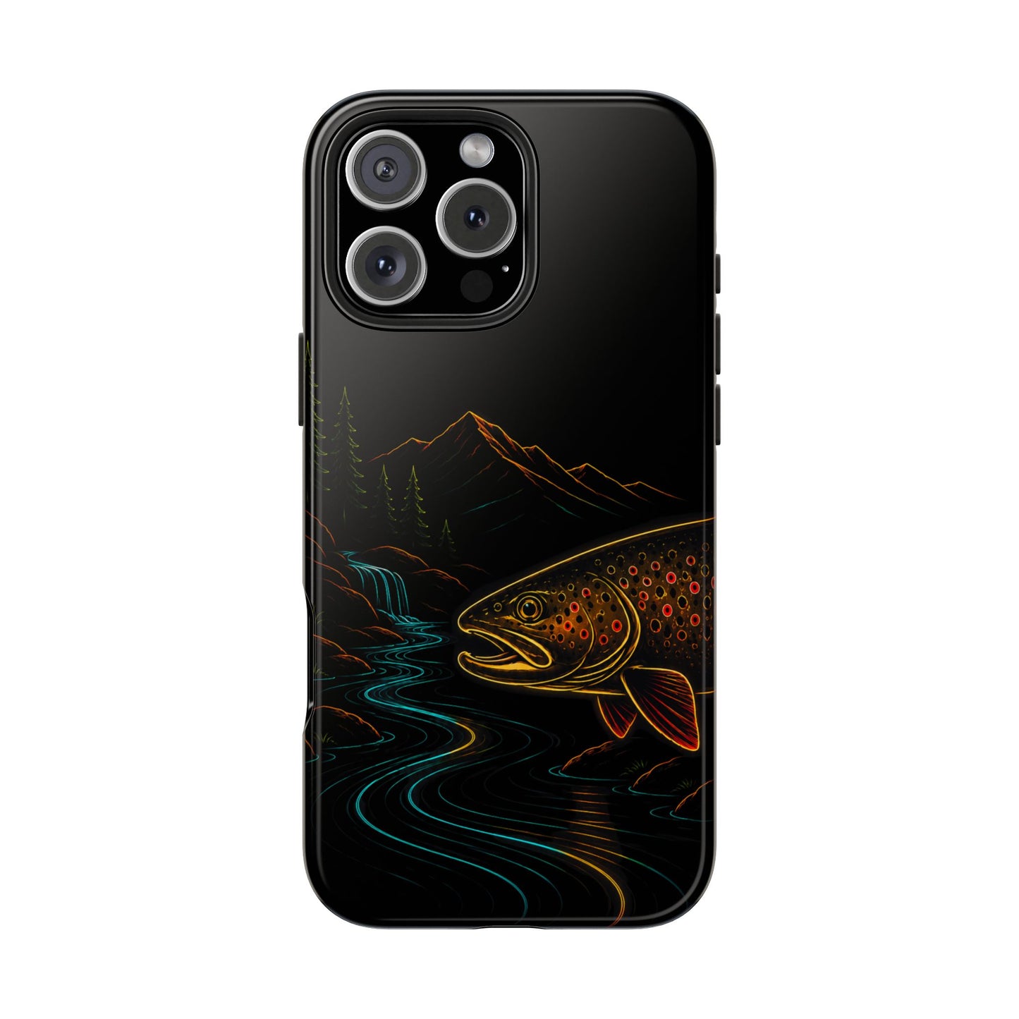 Brown Trout Neon Wilderness Tough Phone Case