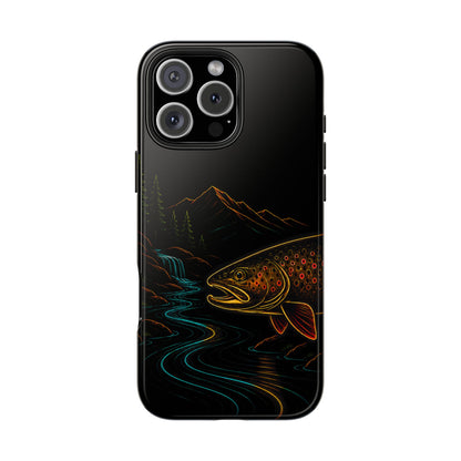 Brown Trout Neon Wilderness Tough Phone Case