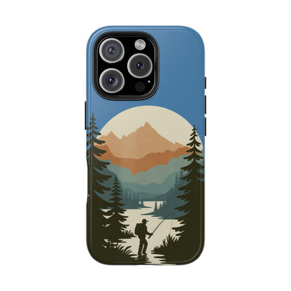 Fishing in The Mountains Tough Phone Case