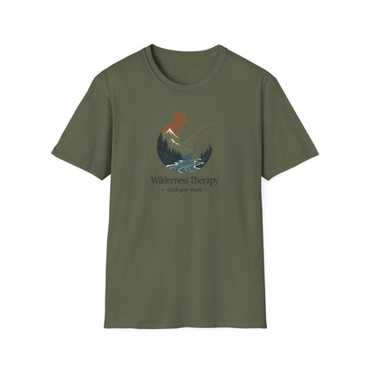 Wilderness Therapy T-Shirt | Relaxing Fishing Tee | Perfect Gift for Nature Lovers, Outdoor Enthusiasts, Father's Day, or Casual Wear