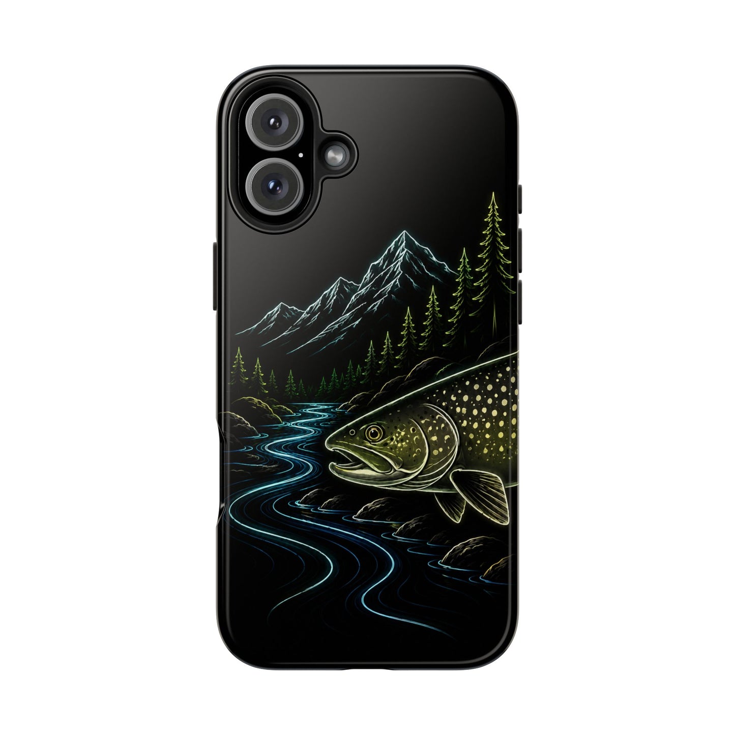 Lake Trout Neon Wilderness Tough Phone Case