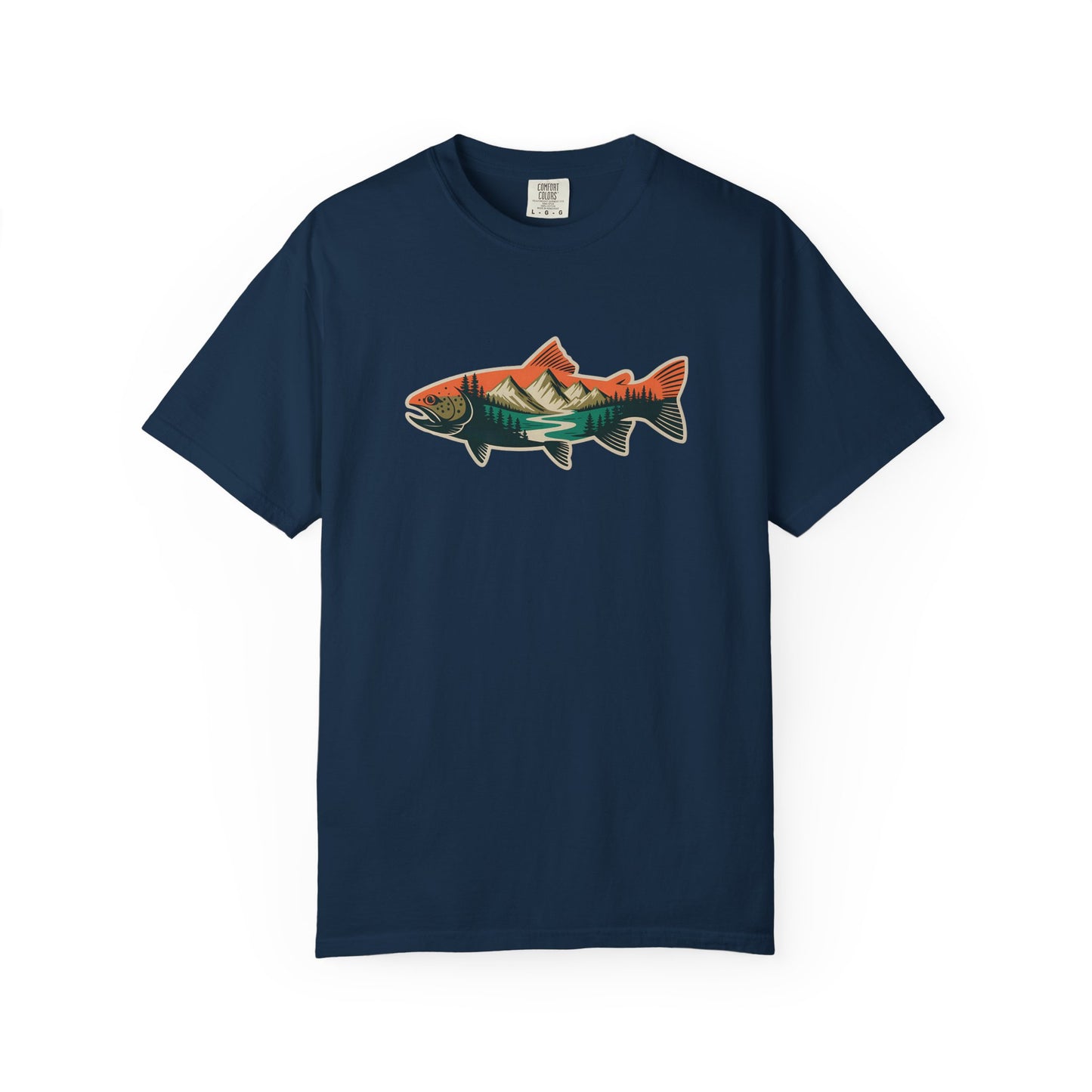 Trout Country T-Shirt — Mountain Sunrise Fish Graphic Tee