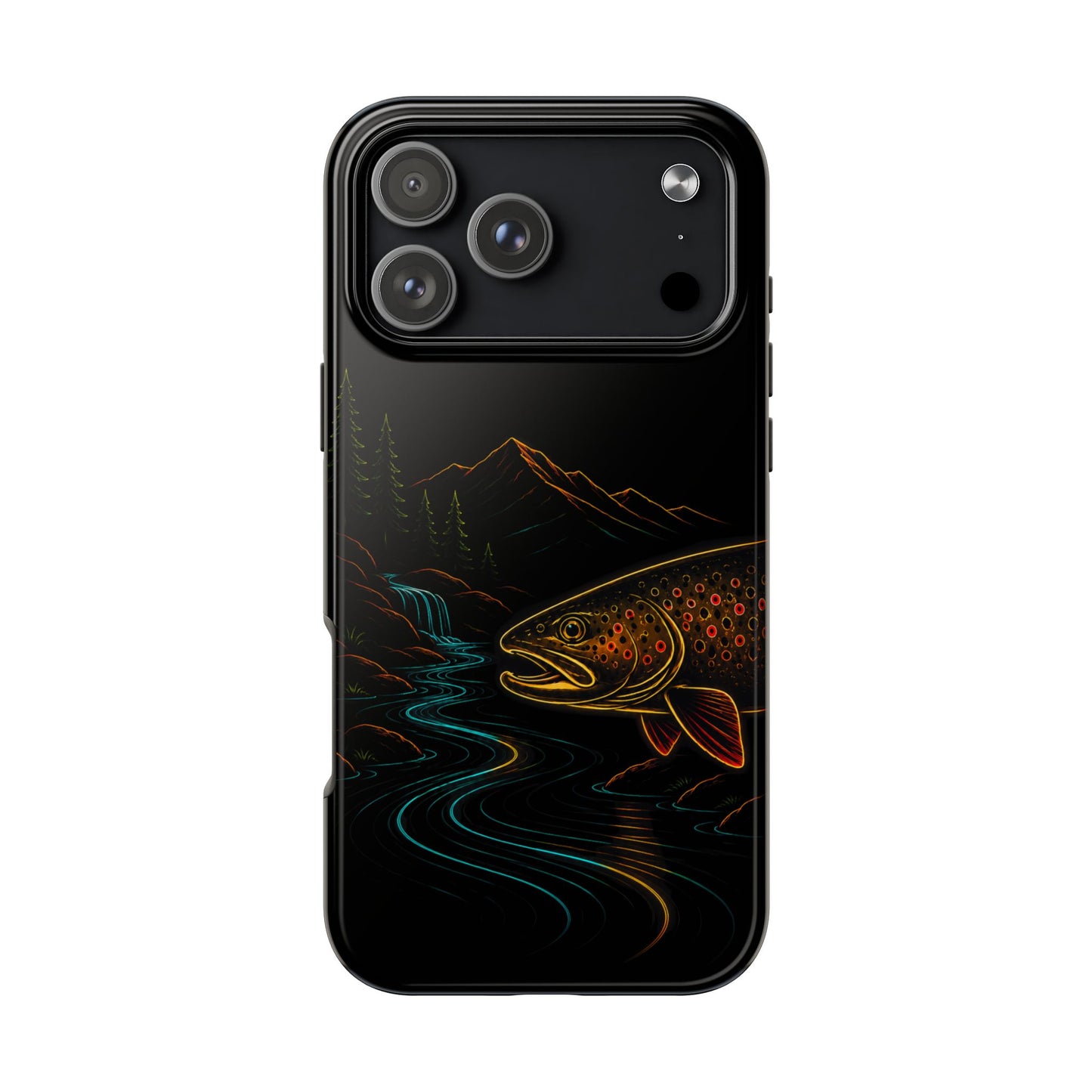 Brown Trout Neon Wilderness Tough Phone Case