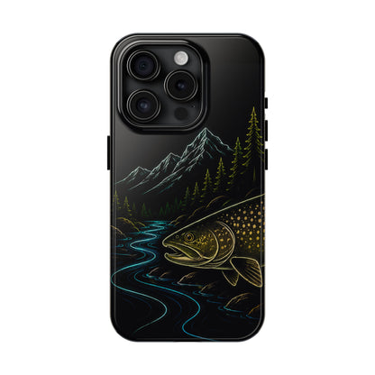 Lake Trout Neon Wilderness Tough Phone Case
