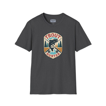 Trout Hunter Tee – Retro Fishing Shirt for Anglers & Outdoor Adventures