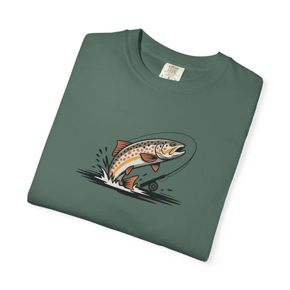Trout Leap Graphic T-Shirt — Vintage Fishing Tee for Anglers