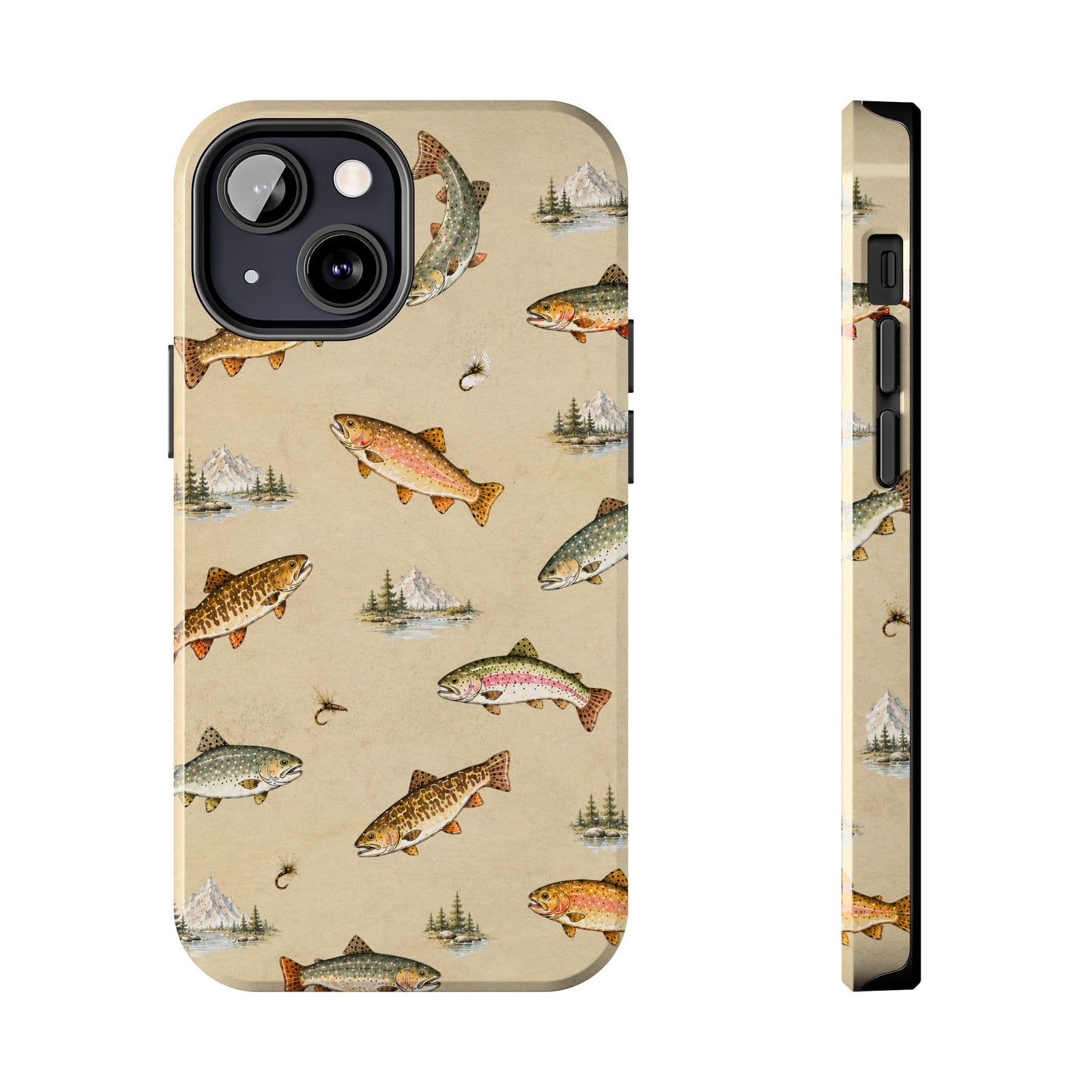 Vintage Trout Pattern Phone Case