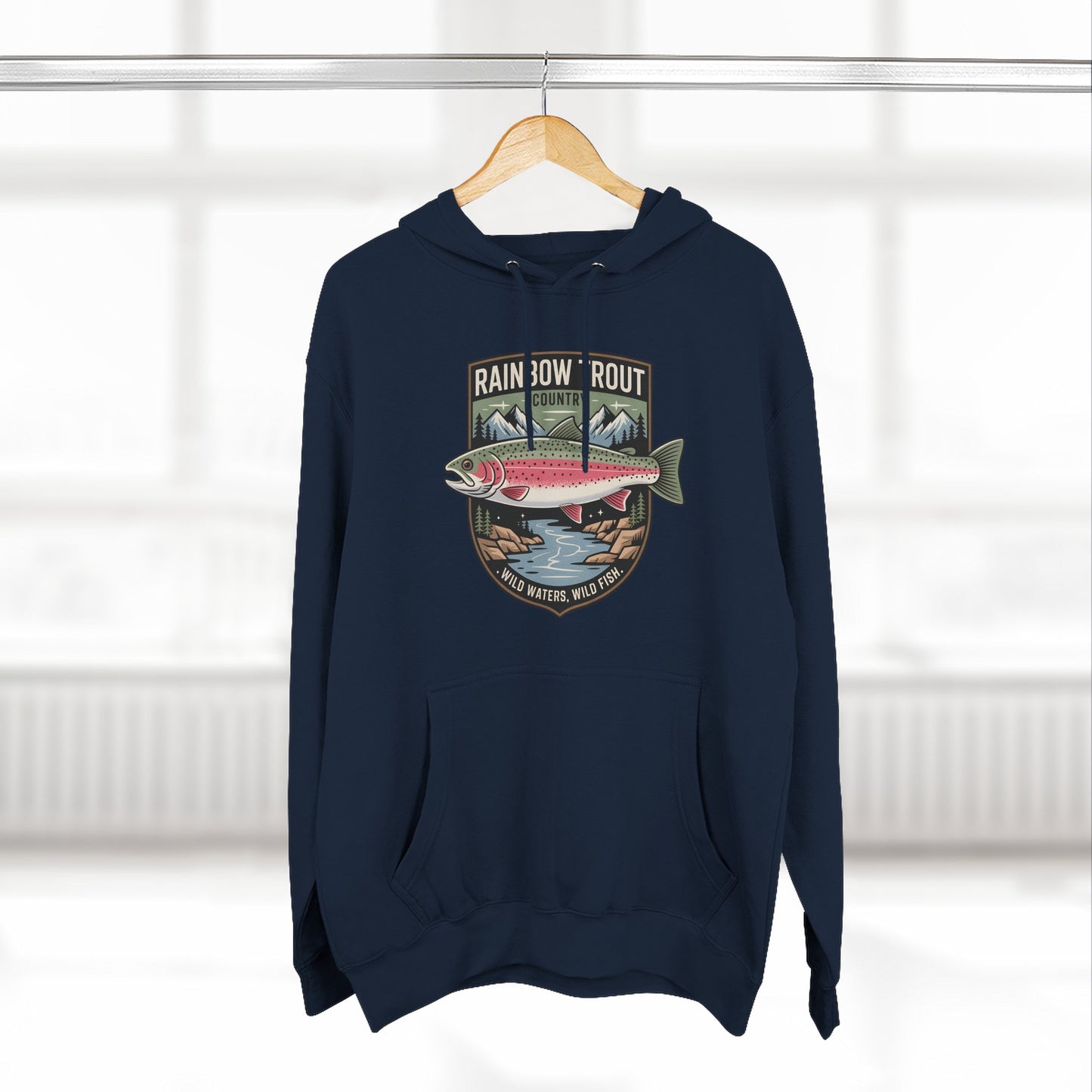 Rainbow Trout Country Pullover Hoodie for Anglers
