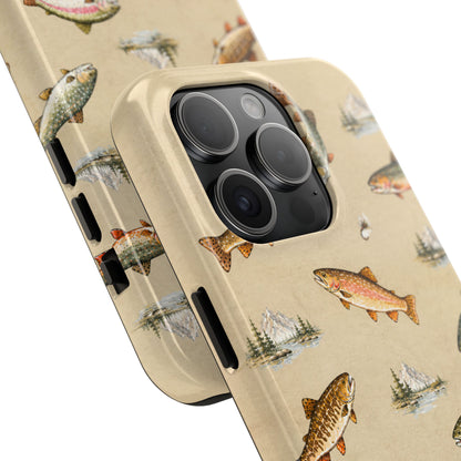 Vintage Trout Pattern Phone Case