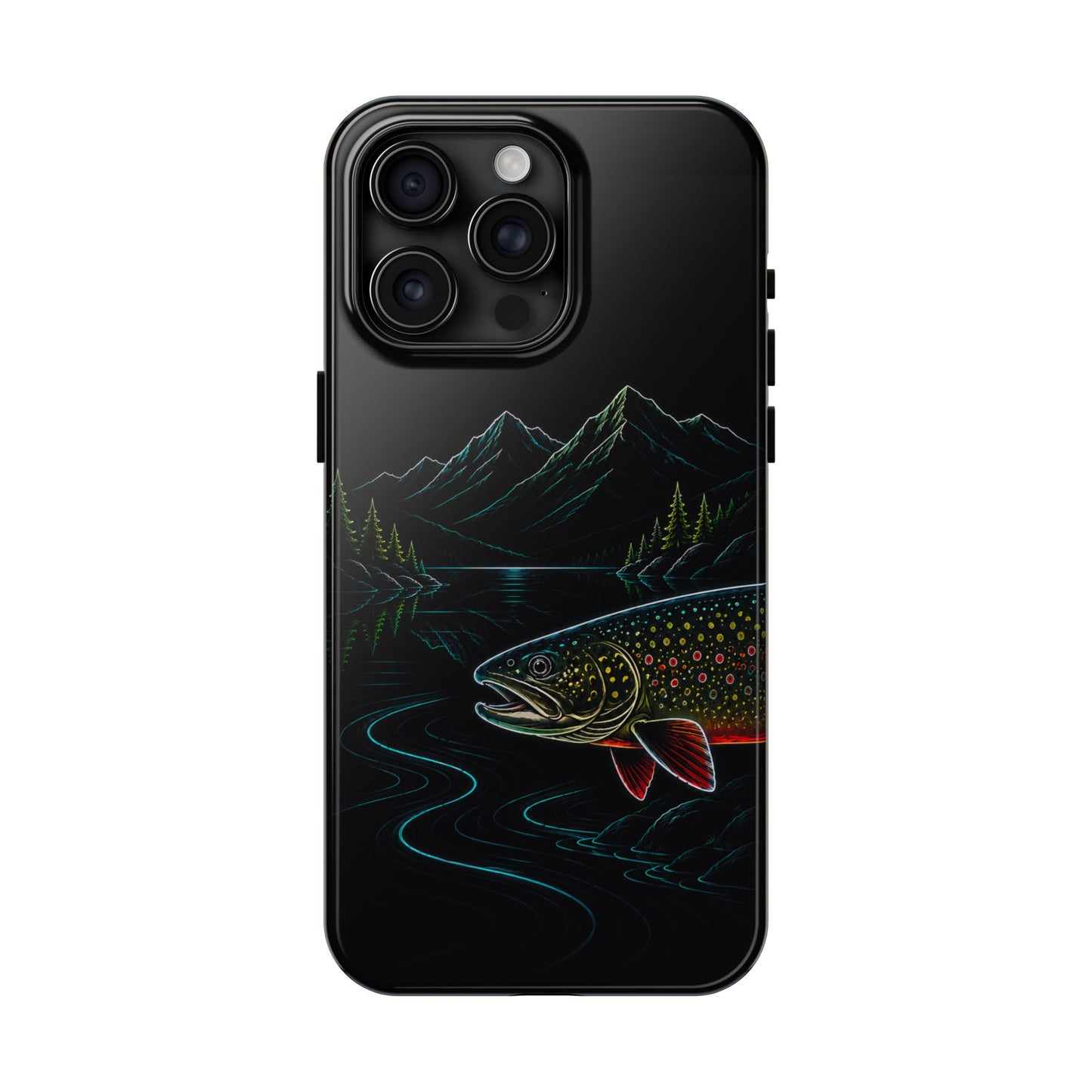 Brook Trout Neon Wilderness Tough Phone Case