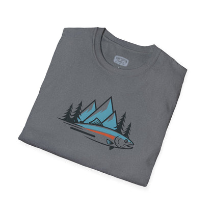 Wild Trout & Mountain Fishing Tee | Rugged Outdoor Shirt for Backcountry Anglers | Perfect Gift for Trout and Mountain Fishing Fans