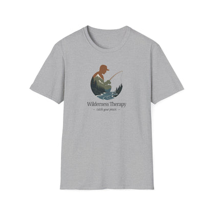 Wilderness Therapy T-Shirt | Relaxing Fishing Tee | Perfect Gift for Nature Lovers, Outdoor Enthusiasts, Father's Day, or Casual Wear