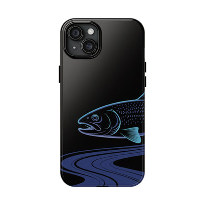 Neon Trout Outline Tough Phone Case
