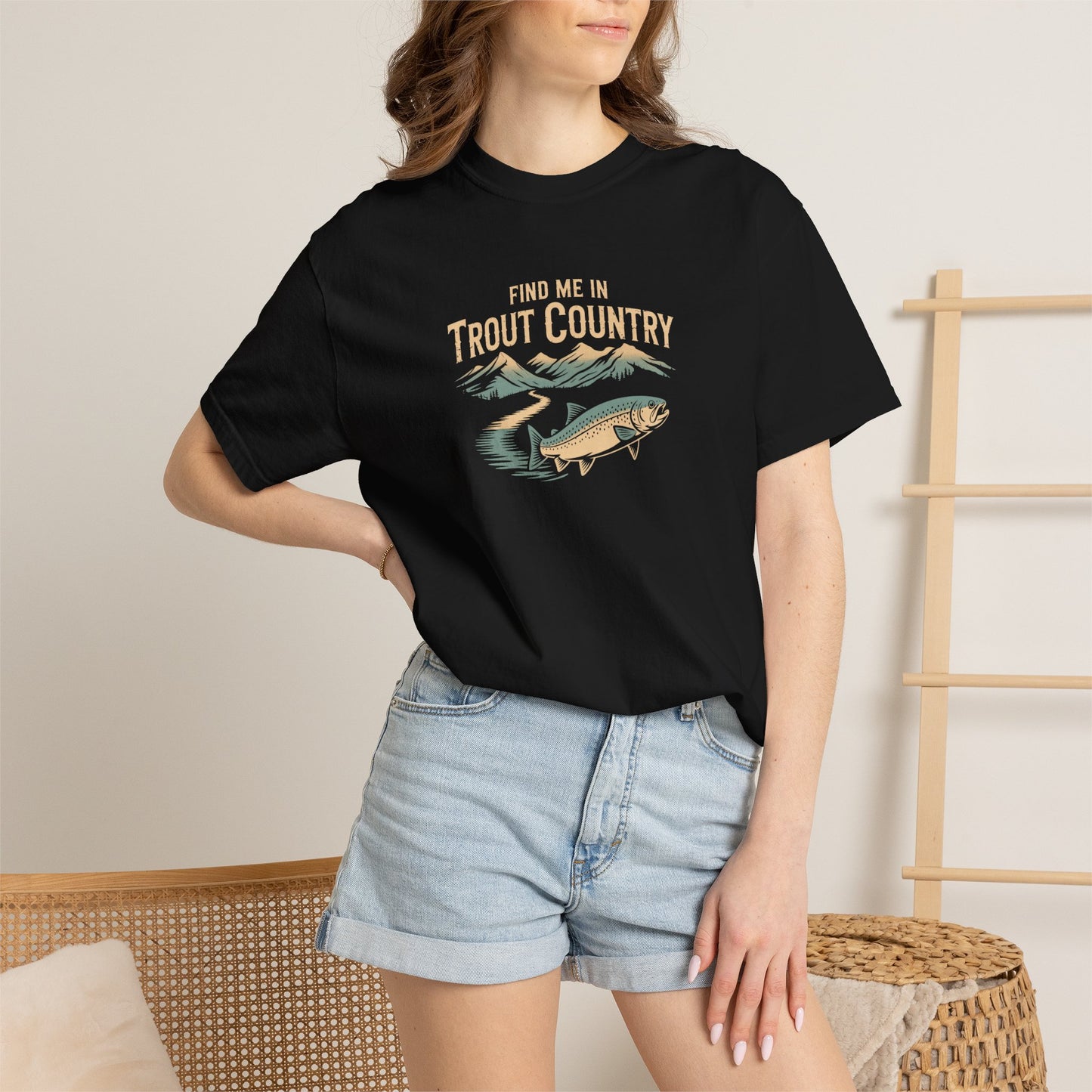 Trout Country T-Shirt — "Find Me in Trout Country" Fishing Tee