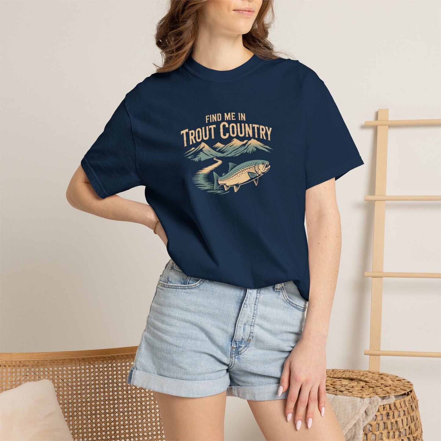 Trout Country T-Shirt — "Find Me in Trout Country" Fishing Tee