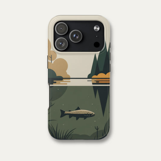 Vintage Lake Fishing Tough Phone Case