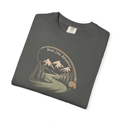 Adventure Road T-Shirt — Scenic Mountains & Trees Design (Home, Love, Adventure)