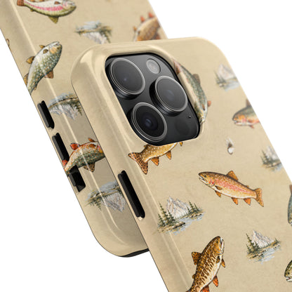 Vintage Trout Pattern Phone Case