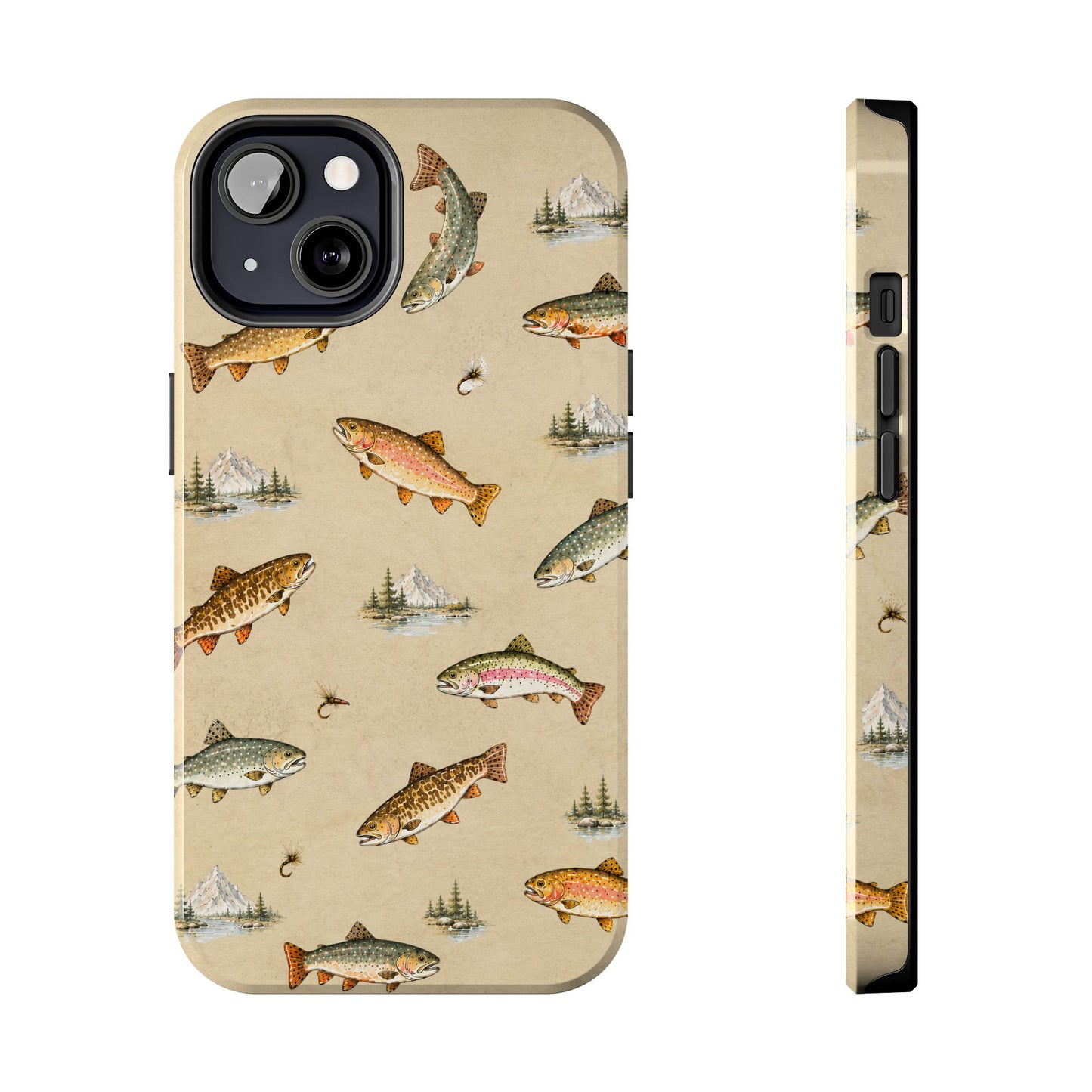 Vintage Trout Pattern Phone Case