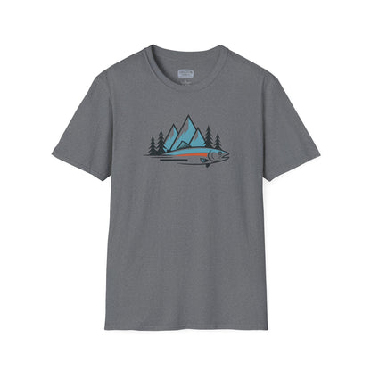 Wild Trout & Mountain Fishing Tee | Rugged Outdoor Shirt for Backcountry Anglers | Perfect Gift for Trout and Mountain Fishing Fans