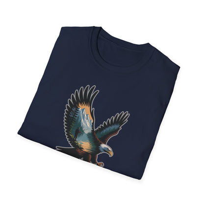 Eagle Trout Hunter Graphic Tee, Fishing Shirt, Unisex Softstyle T-Shirt, Gift for Anglers, Fishing Enthusiast Apparel