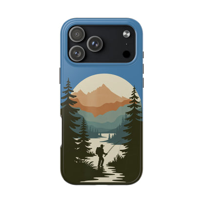 Fishing in The Mountains Tough Phone Case